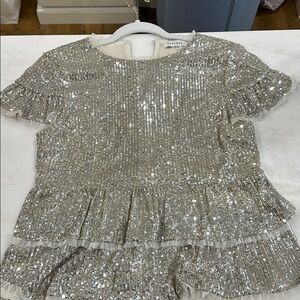 Sequin Peplum Top